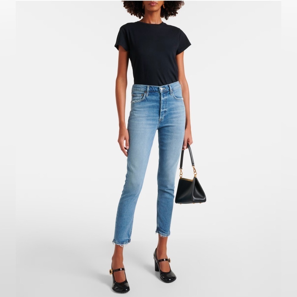 AGOLDE Nico High-Rise Skinny Jeans Size 26 Distressed At Ankles